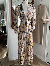 Last Tango Abstract Print Palm Springs 60’s Style Pant And Tie Top