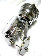 7" Chrome Dual Power Booster w/ Master Cylinder & Disc Disc Proportioning Valve