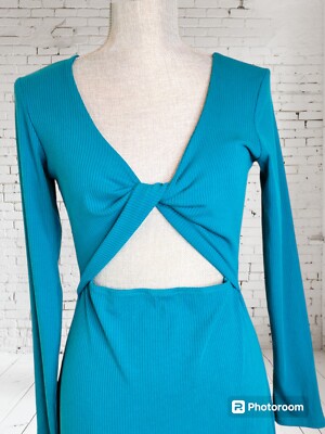 slim fit dress slacks Open Back Dress, Deep Sea main image 0