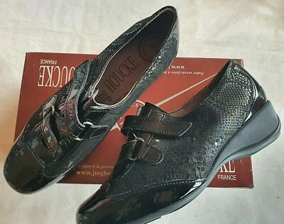 Chaussures en cuir verni noir neuves Jmg Houcke modèle Patio taille 36 (pa) - Photo 1/4
