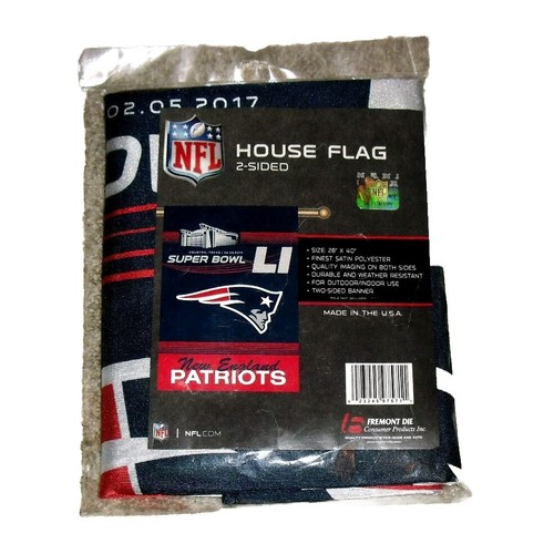 New England Patriots Super Bowl LI 51 Two Sided House Flag 28" x 40" NFL