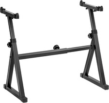 Heavy-Duty Z-Style Keyboard Stand for Digital Pianos - Adjustable Height 21.2-32