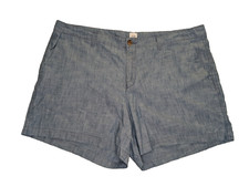 GAP CITY SHORT CASUAL SHORTS WOMENS SIZE 18 Blue Chambray Pockets