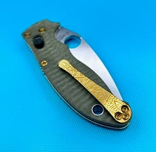Spyderco Manix 2 C101GP2 w/ OD Green Micarta scales & Bronze Ti screws - 2 opts
