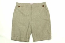 BLUGIRL BLUMARINE Women's Light Brown herringbone Bermuda Shorts Retail 369