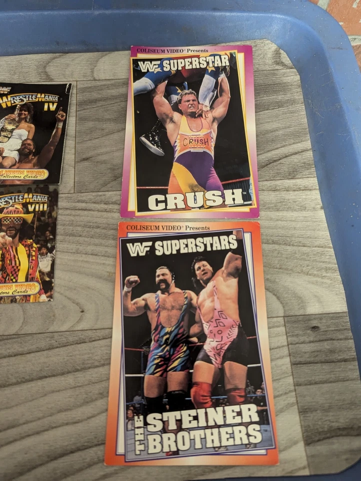 Lote de 14 tarjetas postales de video del Coliseo WWF 1993-1994 mini carteles pegatinas tarjetas Foto 2 de 4