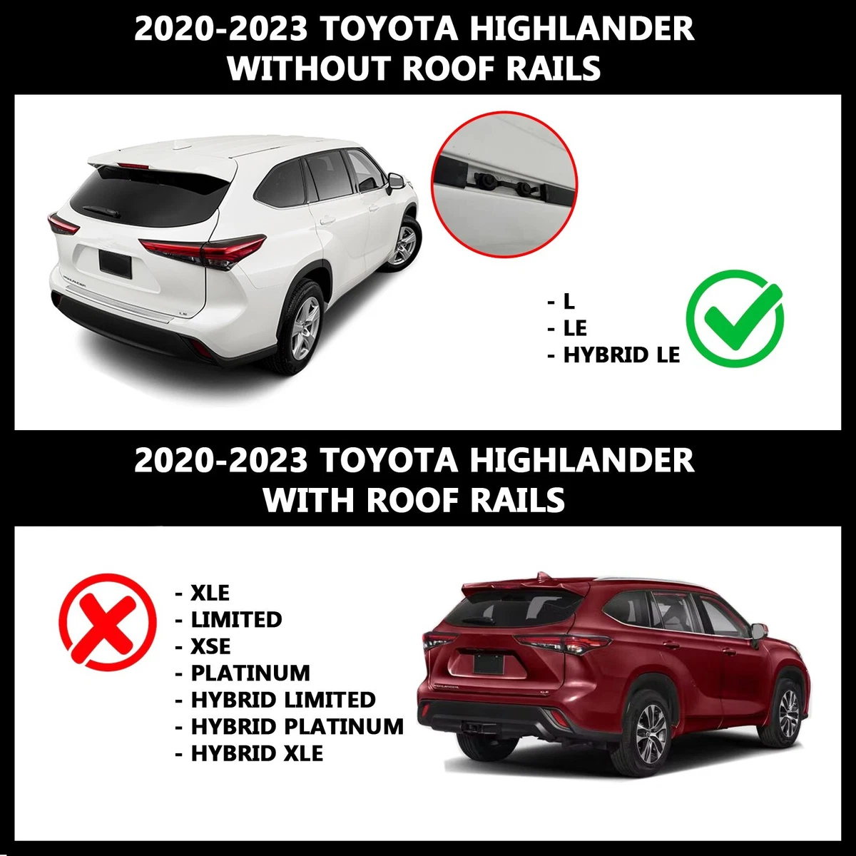 2020 toyota highlander platinum roof rack deals