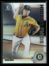 Gus Varland 2020 Bowman #HF-GV Chrome Hidden Finds Oakland Athletics