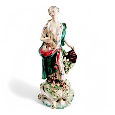 Early Derby porcelain figure  Air  - Four Elements series, patch period, c. 1756