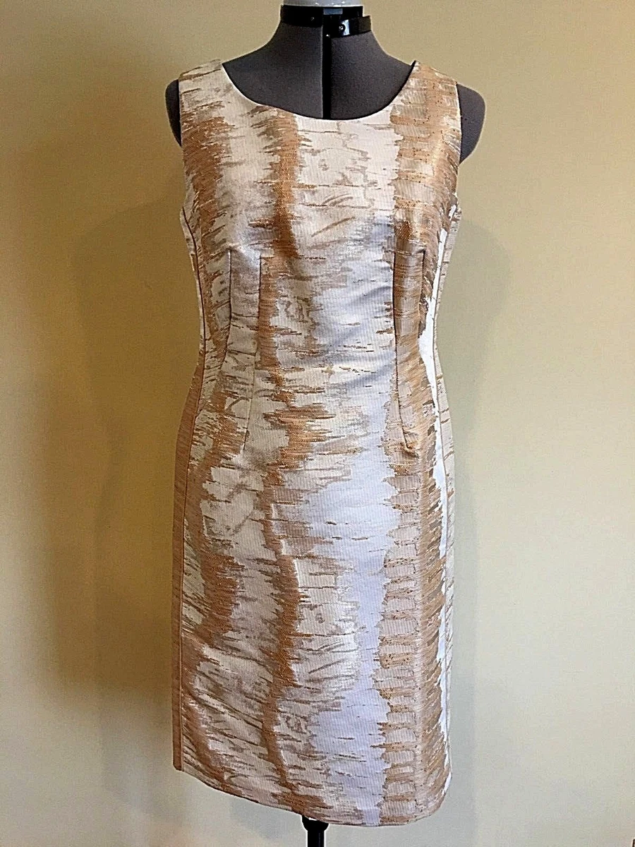 NWT Lafayette 148 New York Dress Rosalind Jacquard Sheath Size 4