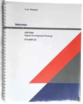 Tektronix USER MANUAL: SDP 1000 Signal Development Package 070-8005-02 NEW /NOS
