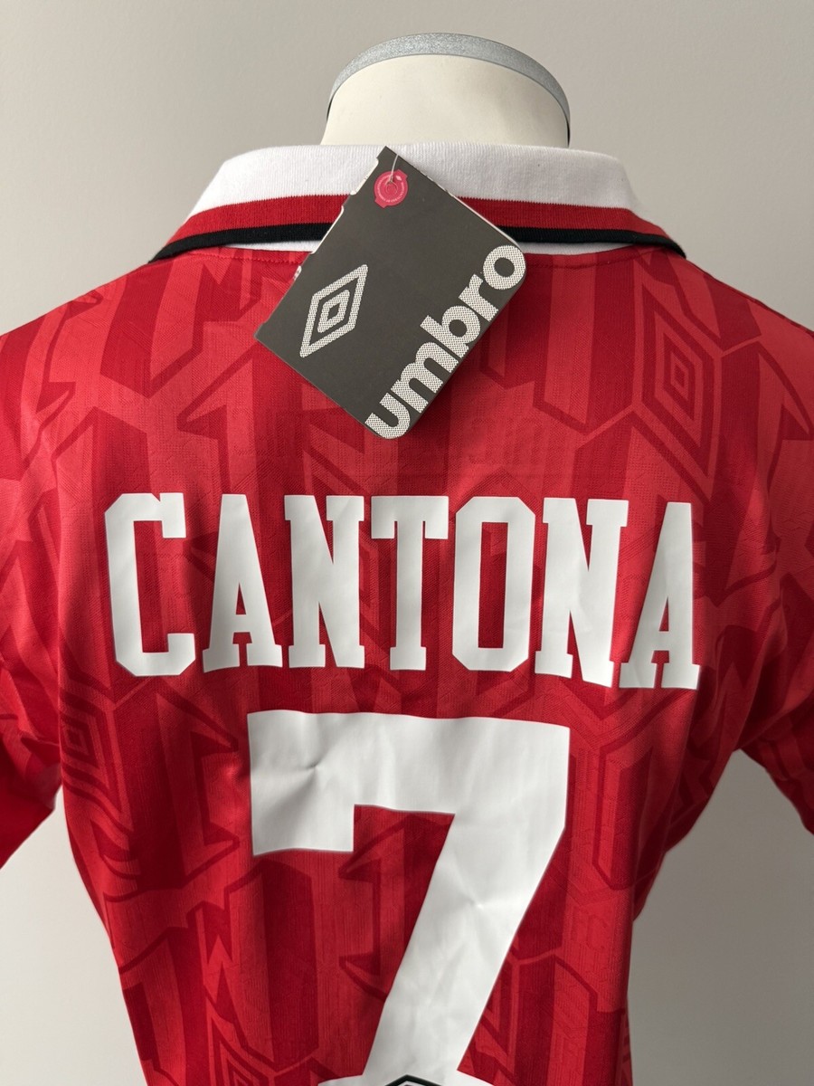 Eric Cantona Manchester United New Men's Retro Vintage Red