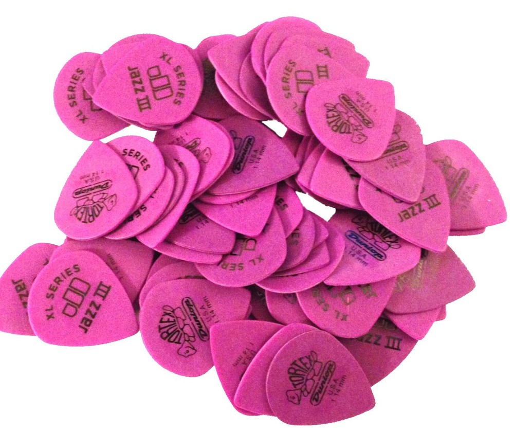 Dunlop Jazz III XL Guitar Picks 72-Pack 1.14mm Light Grip