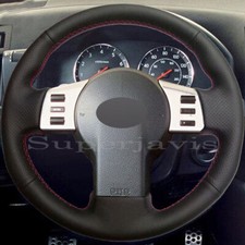 Custom Black PU Leather Steering Wheel Stitch on Cover For Nissan 350Z 2003-2009