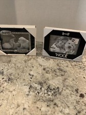 DOG PUPPY PICTURE FRAME SET OF 2 - BRAND NEW WHIMSICAL DESIGNS 4" X 6"