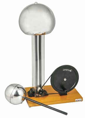 Hand Crank Van De Graaff Generator, 7.9'' Dome - Up to 100,000 Volts - Eisco Labs