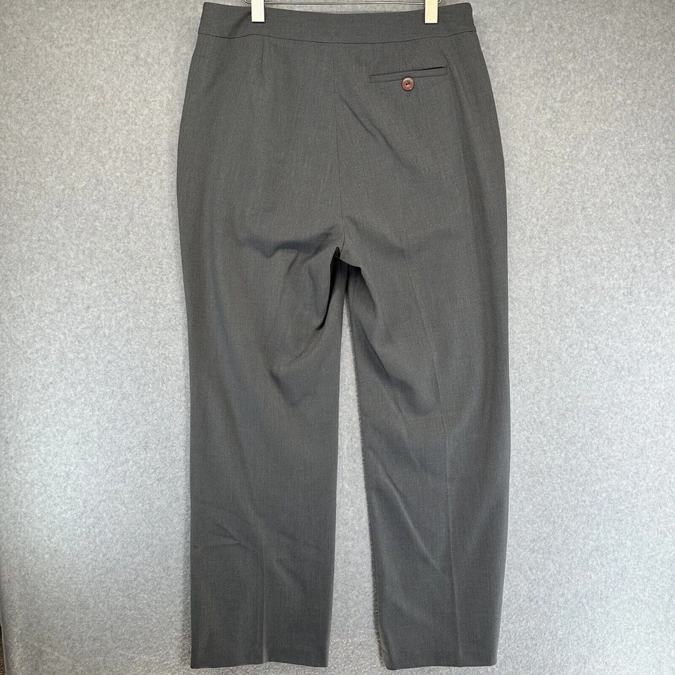 Drapers & Damons Womens Dress Pants Size 14 Gray Button Close Stretch Wide Leg - Image 2 of 4