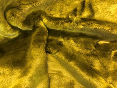 Super Luxury Faux Fur Fabric Material - PLUSH MOSS GREEN