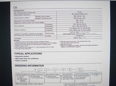 Aut&oacute; Rel&eacute;, CB 1U 12V NO40A NC30A