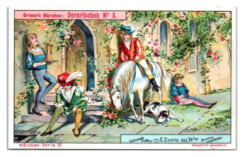 Sleeping Beauty #3 Grimm's Fairy Tales Zuntz Kaffee German Trade Card *VT27J - Picture 1 of 2