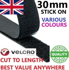 VELCRO SELF ADHESIVE 30mm Stick on Tape HOOK & LOOP Sticky Strips 1m-10m FREE PP