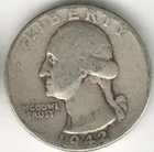 USA - 1942P - Washington ¼ $ - Silver Eagle - no mint mark - #16311RG