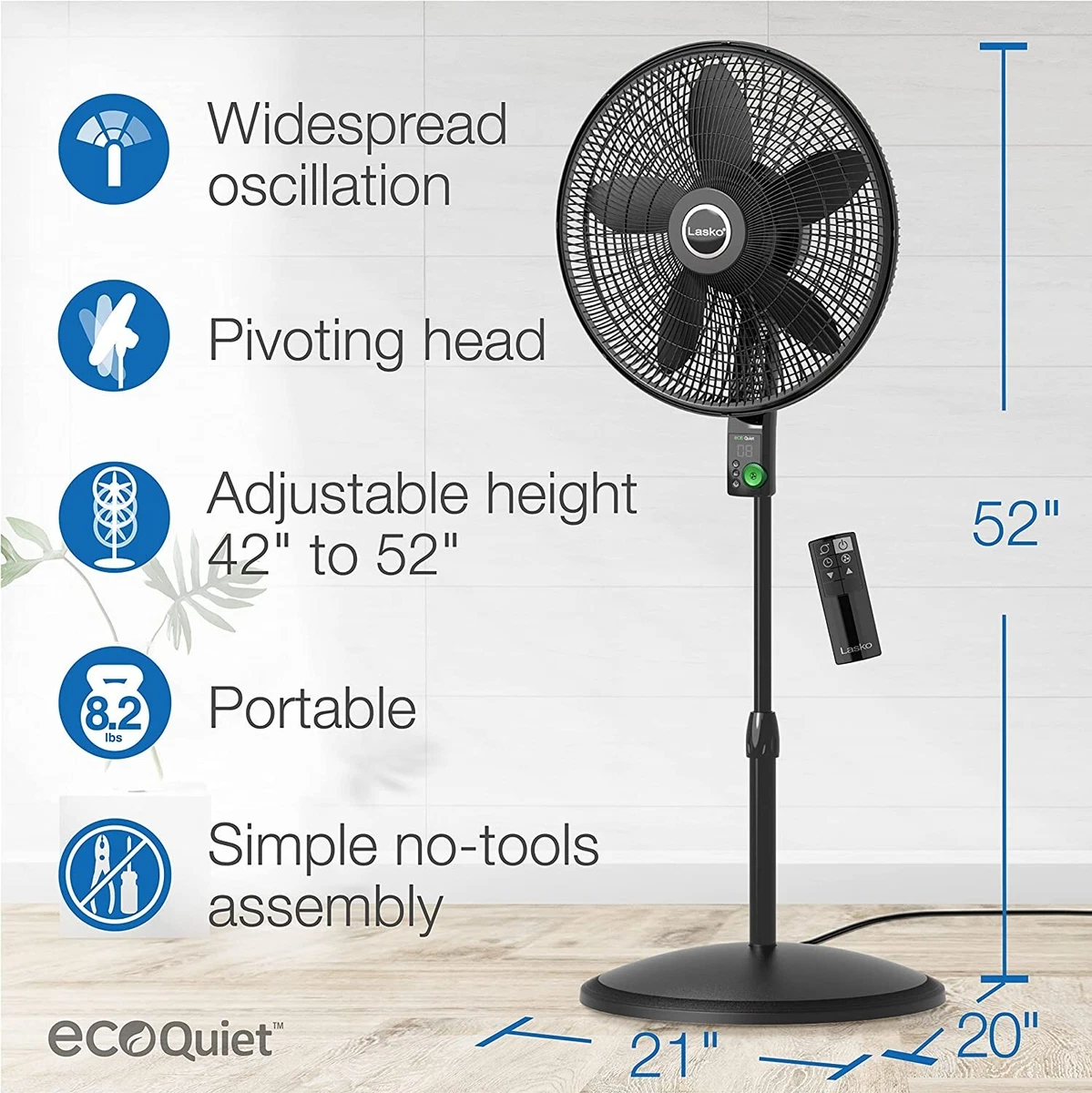 Lasko Elite Collection 18-inch Pedestal Fan S18640 (29A) 46013458773 | eBay