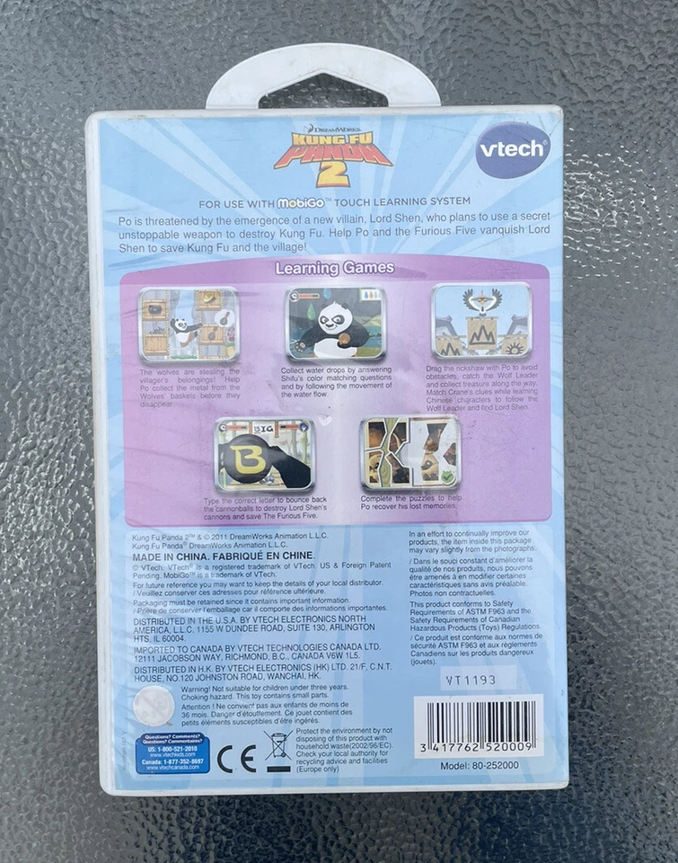 Kung Fu Panda 2 Dreamworks VTech MobiGo with 5 Learning Games Included No Book - Image 2 of 3