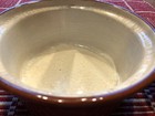 VINTAGE POTTERY CASSEROLE 2 TONE DISH WITH LID 7"W X 3.25"H — photo 5