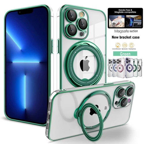 Ring Bracket Magnetic MagSafe Clear Case For iPhone 16 15 Pro Max 14 Plus 13 12 - Bild 15 von 29