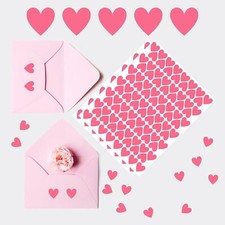 98ct Sheet Pink Heart Valentines Stickers Journal Scrapbook Party supply 1 inch