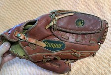 Vtg Cooper Pro Diamond Series Model 845 Deep Scoop 13  Brown Baseball Glove RHT