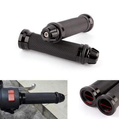 Motorcycle Bikes 7/8'' Handlebar Hand Bar Grips Rubber Gel Throttle Grip Aluminum