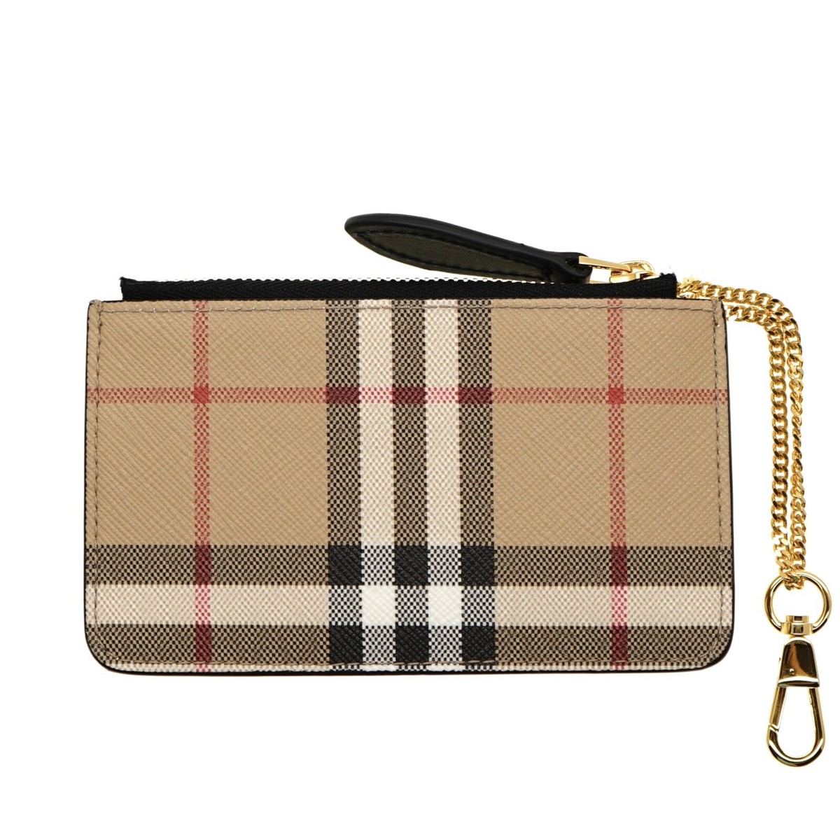 Burberry Kelbrook Small Zip Pouch Wallet Check Coated Canvas Burberry Kelbrook Small Zip Pouch Wallet Check Coated Canvas