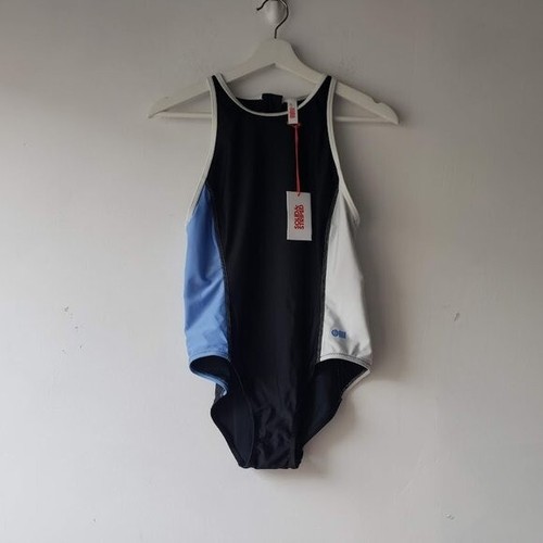 NWT Solid & Striped Women's The Carson One Piece Swimsuit Black Blue Size M - Picture 5 of 9
