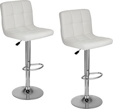 Coppia Di Sgabelli Girevoli Da Bar Pub Cucina – Regolabili in Altezza Struttura 