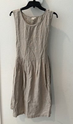 Old Linen Mill Natural Pinafore Apron Dress
