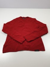 Abercrombie  Fitch Sweater Youth XL Red Ribbed Lambswool Crewneck Soft