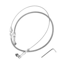 24" Throttle Cable Kit, Stainless Steel Braided Throttle Control Cable Line