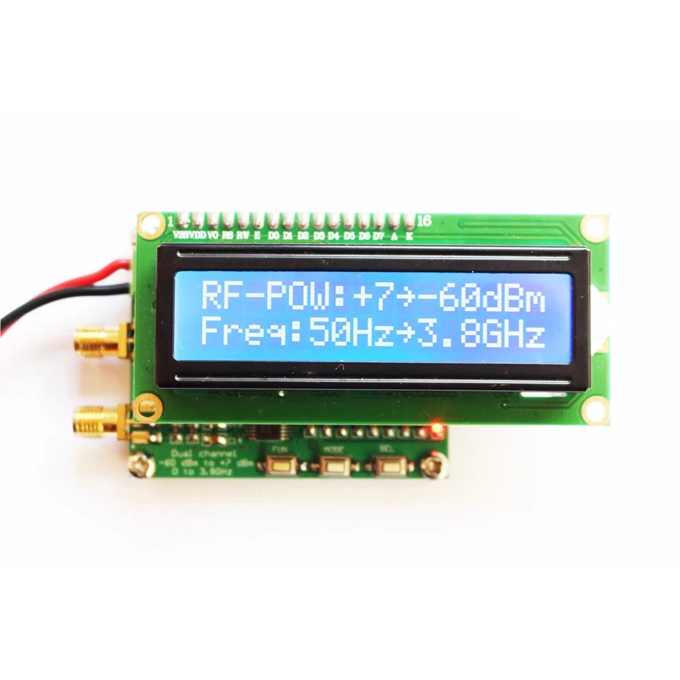 Medidor de potencia de RF doble valor de atenuación programable 50Hz a 3800 MHz-60 a +7dBm Foto 2 de 4
