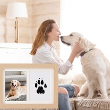 Pet Paw Print Keepsake Frame Dog Cat Paw Print Photo Frame Memorial Gift for Pet