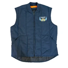 BAVARIAN MOTOR TRANSPORT Red Kap Vest Navy Insulated Quilted Zip Workwear BMW