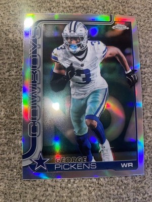2025 Topps Chrome Refractor George Pickens Dallas Cowboys Karte #80