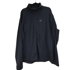 Helly Hansen Mens Black Full Zip Vertex Stretch Midlayer Jacket 2XL Streetwear