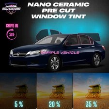 PreCut Window Tint Film for Accord Sedan 2013-2017 All Sides+Back 5%,20%,35%