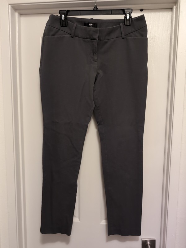 EUC Mossimo Stretch Pants, Grey, Slant Front Pockets, Size 12 X 30" Long, Perfec