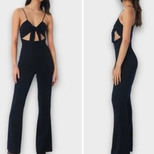 LITA by Ciara Women  s Tie Front Jumpsuit in Size Medium in Black MSRP- 175 NWT