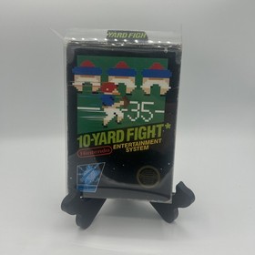 10-Yard Fight Nintendo NES 5-screw Black Box Hangtab Sleeve Foam Tested Case