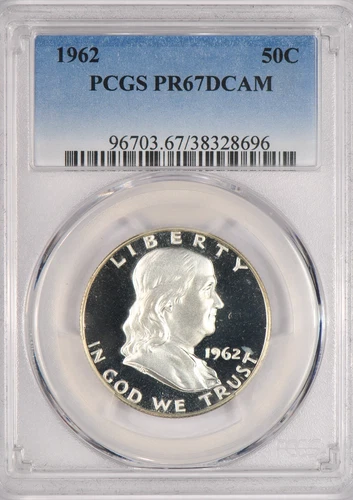 1962 Franklin Half Dollar Proof PCGS PR67DCAM PF 67 ULTRA CAMEO Silver Coin 50C