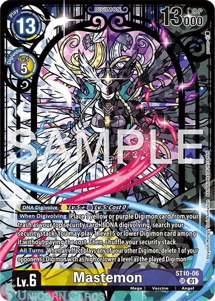 ST10-06 Mastemon : Super Rare Alternative Art Digimon Card : PB23: Premium Heroi